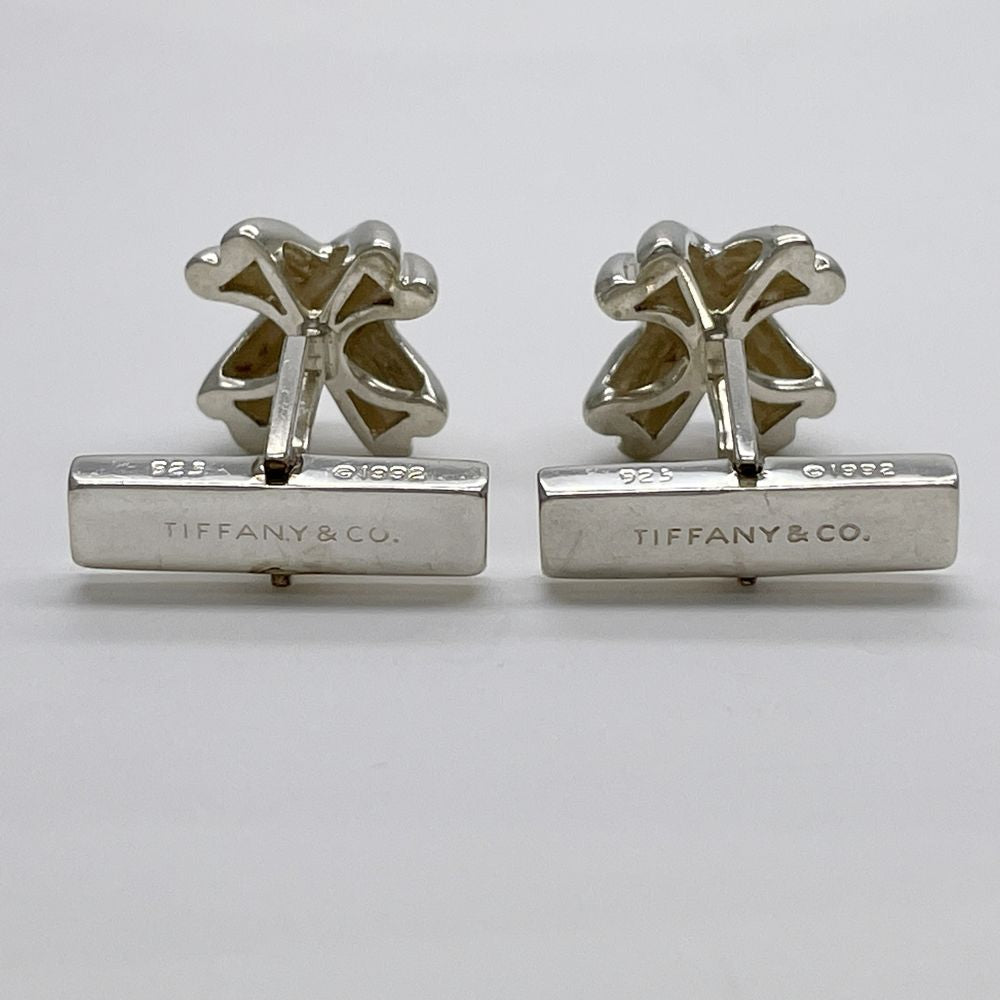 TIFFANY&amp;Co. Signature Cross Cufflinks Silver 925 Men's [Used AB] 20240312