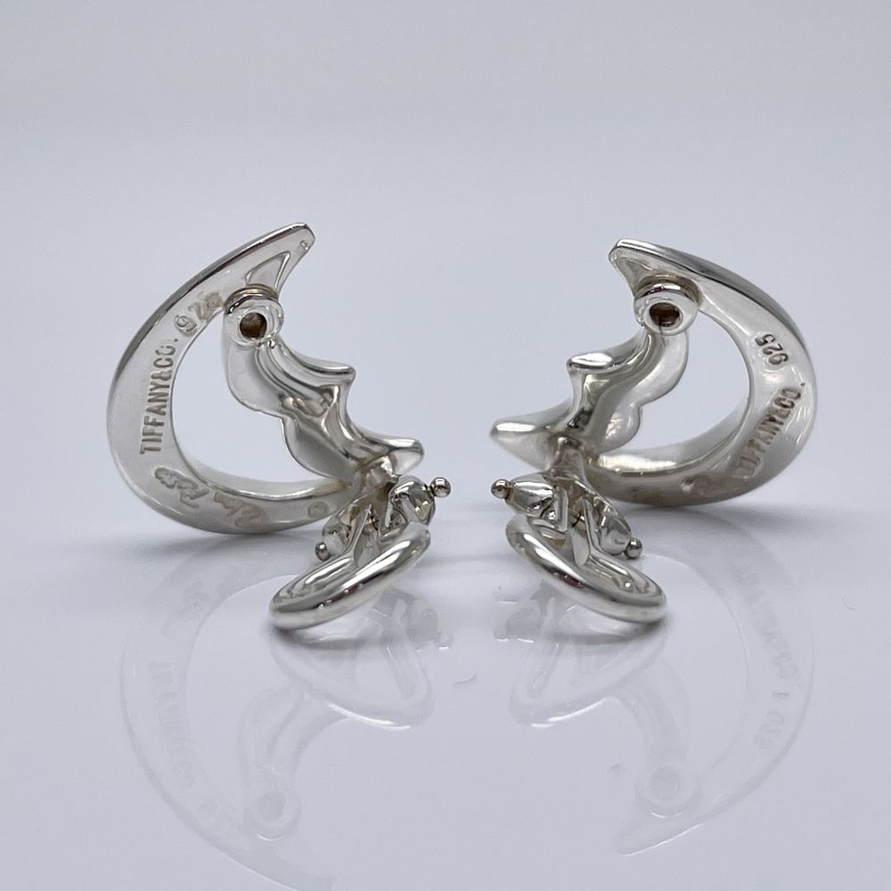 TIFFANY&amp;Co. Paloma Picasso Crescent Moon Crescent Earrings Silver 925 Women's [Used AB] 20240312