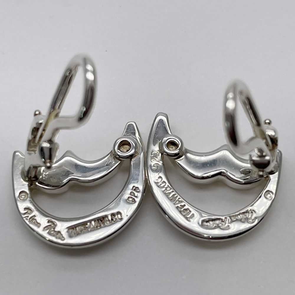 TIFFANY&amp;Co. Paloma Picasso Crescent Moon Crescent Earrings Silver 925 Women's [Used AB] 20240312