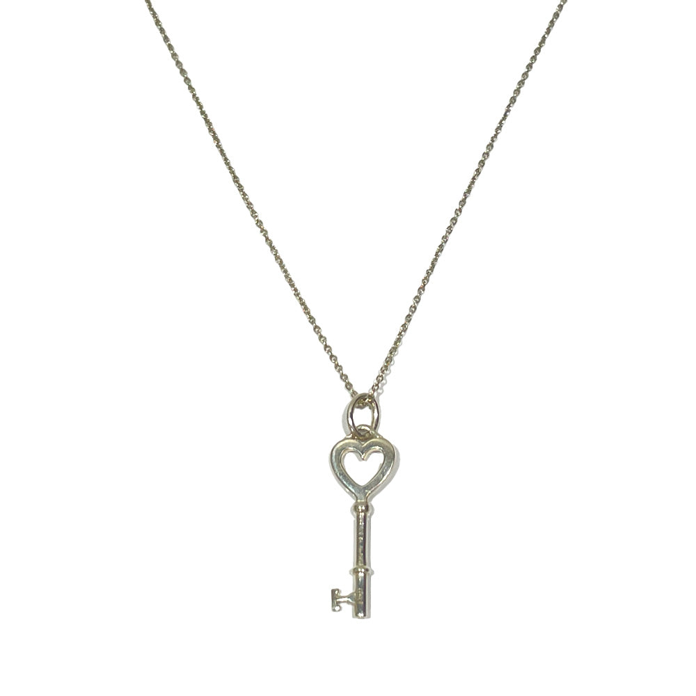 TIFFANY&amp;Co. Heart Key Mini Necklace Silver 925 Women's [Used B] 20240220