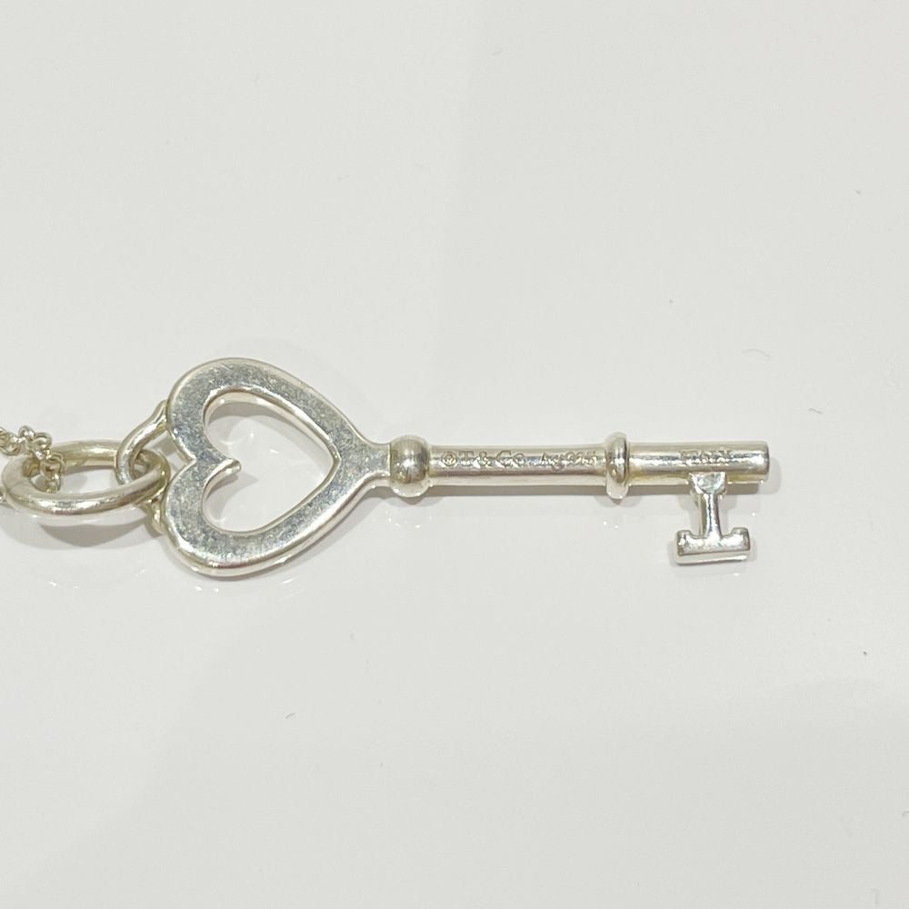 TIFFANY&amp;Co. Heart Key Mini Necklace Silver 925 Women's [Used B] 20240220
