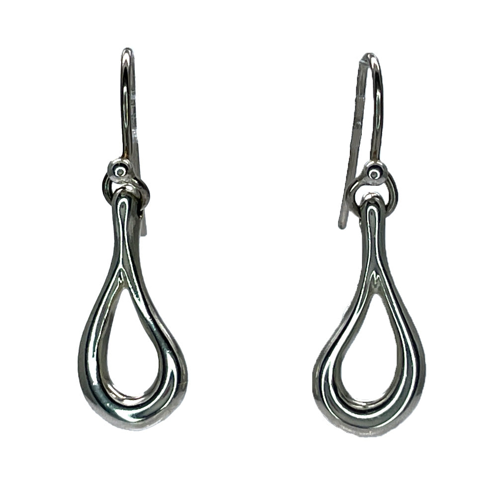 TIFFANY &amp; Co. Open Teardrop Earrings Silver 925 Women's [Used B] 20240312