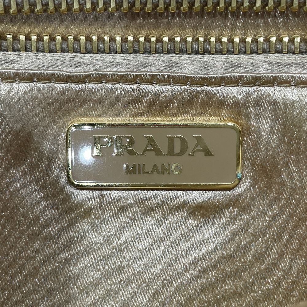 PRADA Logo Party Bag BP0353 Pouch Sequin/Satin Women's [Used B] 20240203