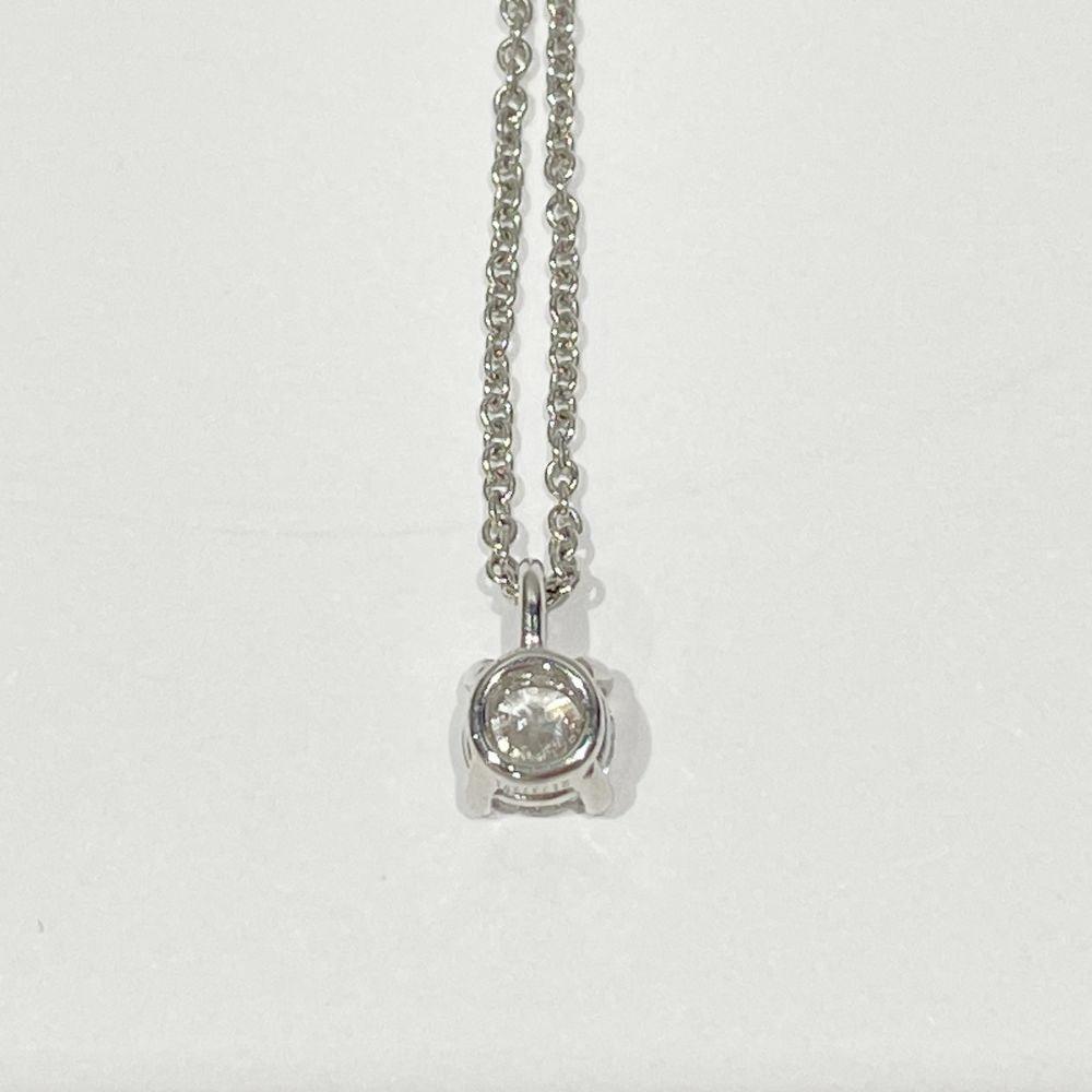 TIFFANY&amp;Co. Solitaire 1PD 0.34ct F/VVS1/VG/NONE Necklace Pt950 Platinum/Diamond Women's [Used AB] 20240202