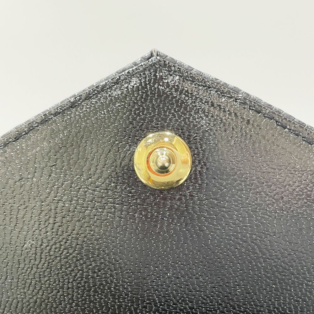 YVES SAINT LAURENT Embossed Vintage Top Handle Handbag Leather Women's [Used AB] 20240203