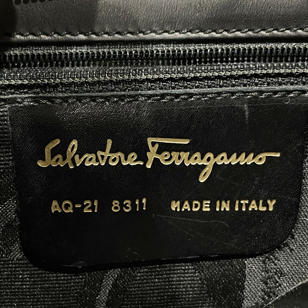 Salvatore Ferragamo Side Double Gancini Shoulder One Shoulder AQ-21 8311 Shoulder Bag Leather Women's [Used B] 20240224
