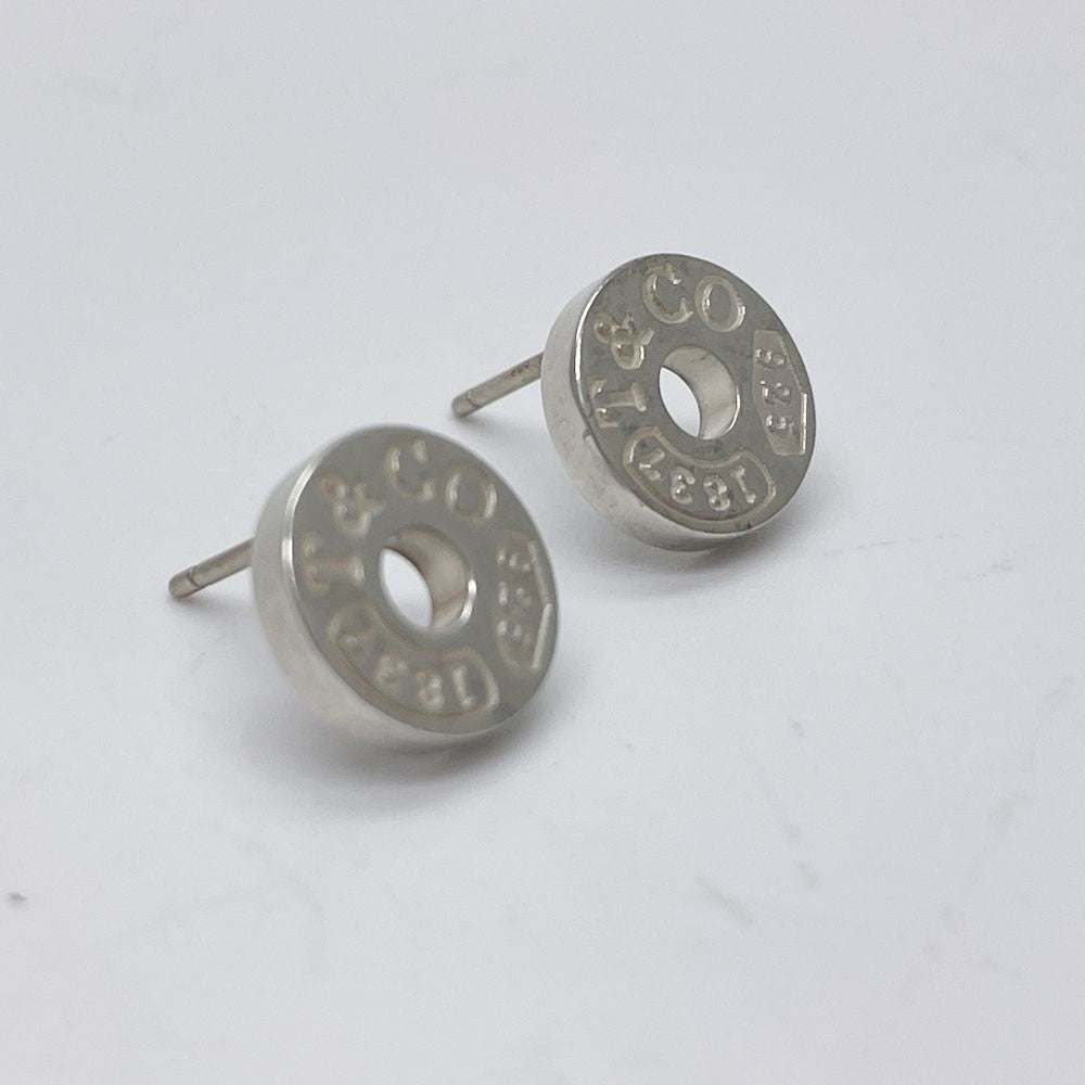 TIFFANY&amp;Co. 1837 Circle Earrings Silver 925 Women's [Used B] 20240207