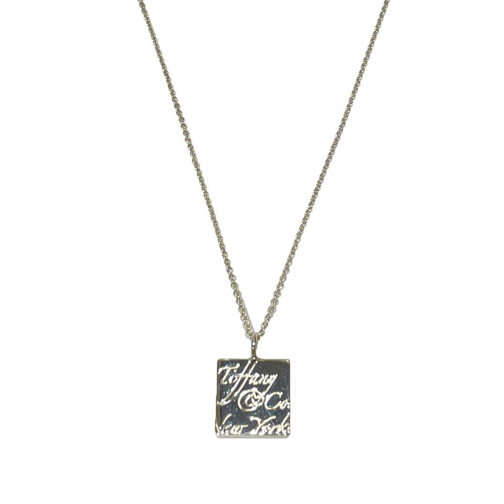TIFFANY&amp;Co. Notes Square Necklace Silver 925 Women's [Used B] 20231104