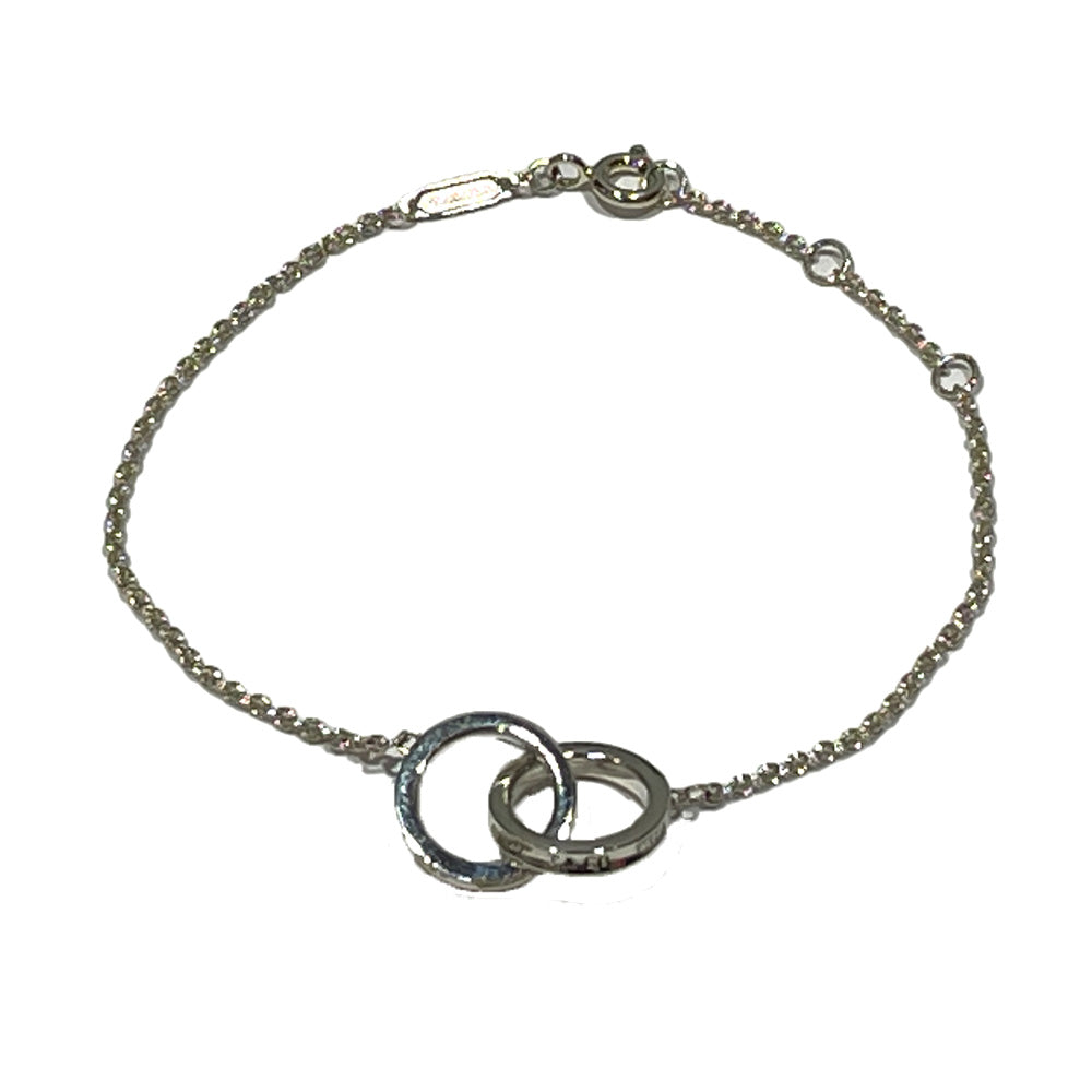 TIFFANY&amp;Co. 1837 Interlocking Circle Double Bracelet Silver 925 Women's [Used B] 20240207