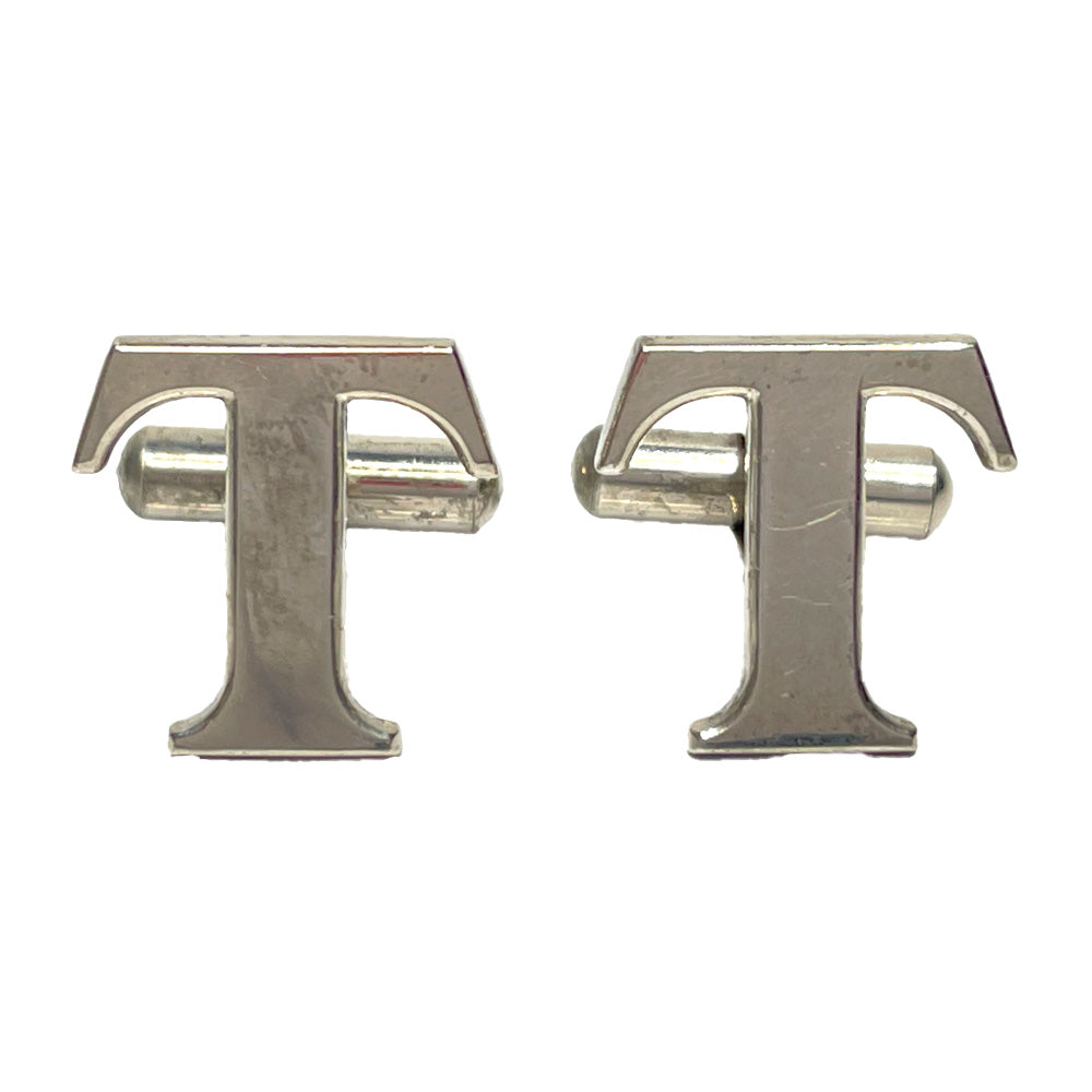 TIFFANY&amp;Co. T Logo Cufflinks Cufflinks Silver Men's [Used B] 20240209