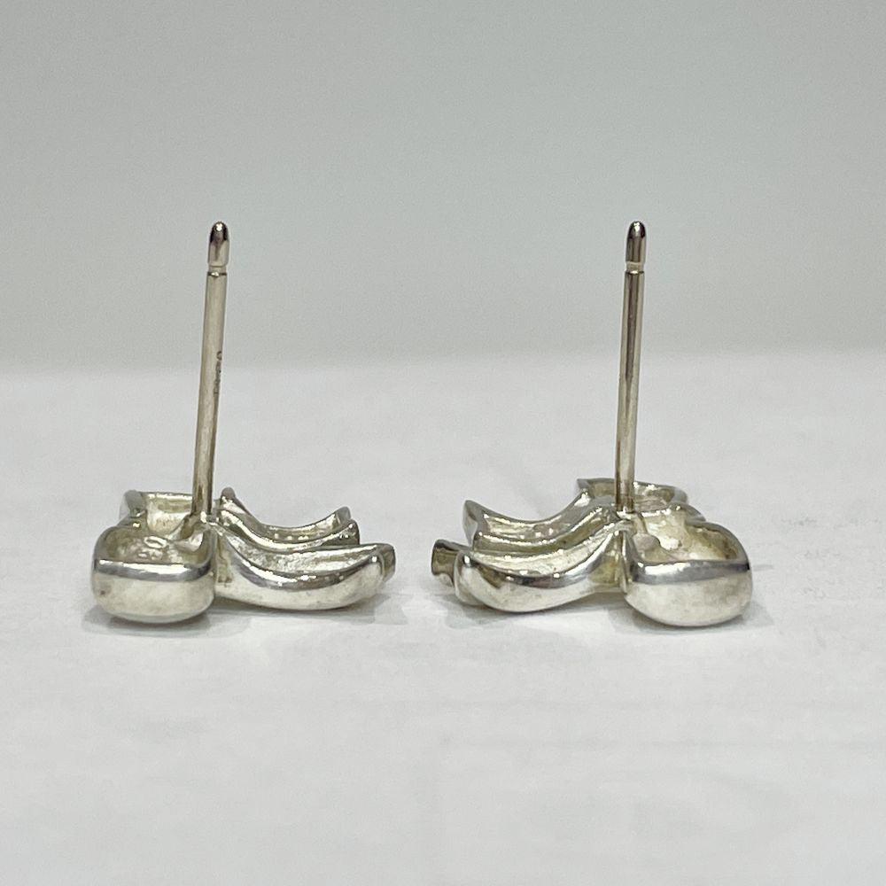 TIFFANY&amp;Co. Ribbon Bow Earrings Silver 925 Women's [Used AB] 20240209