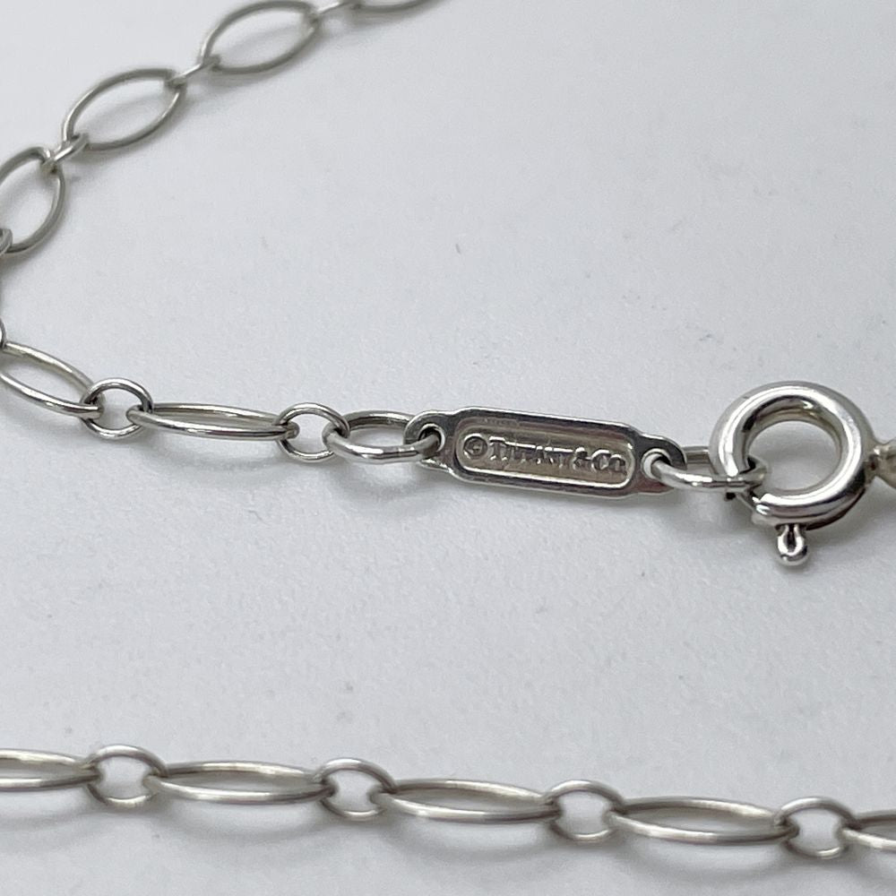 TIFFANY&amp;Co. Heart Key Mini Oval Chain Necklace Silver 925/Diamond Women's [Used B] 20240213