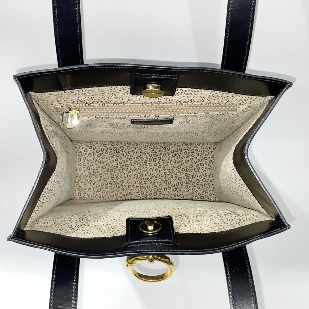CARTIER Panthère Tote Shoulder Handbag Leather Women's [Used AB] 20240211