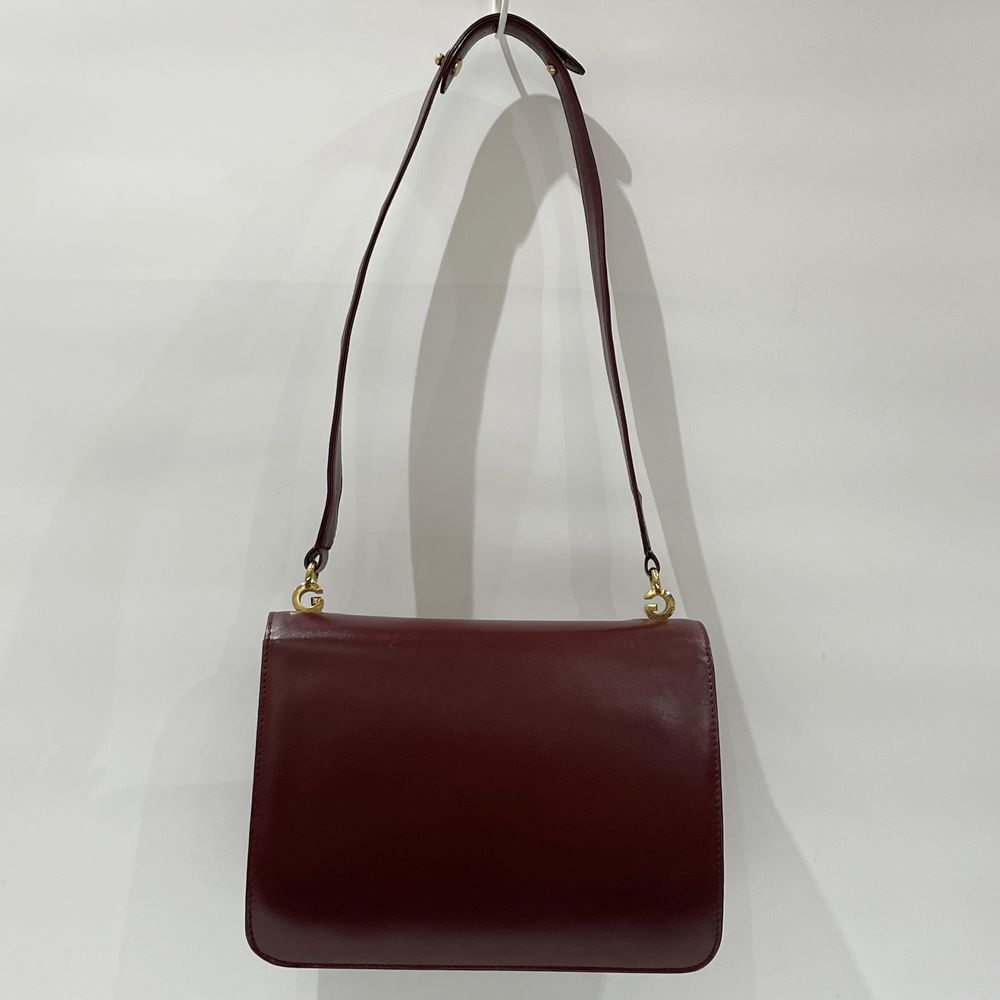 GUCCI GG hardware turn lock vintage shoulder bag leather ladies [Used B] 20240210