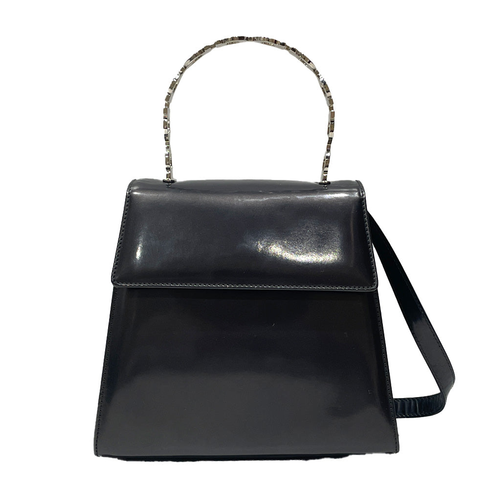 Salvatore Ferragamo Gancini Top Handle 2WAY Mini P21 6770 Handbag Leather Women's [Used B] 20240203