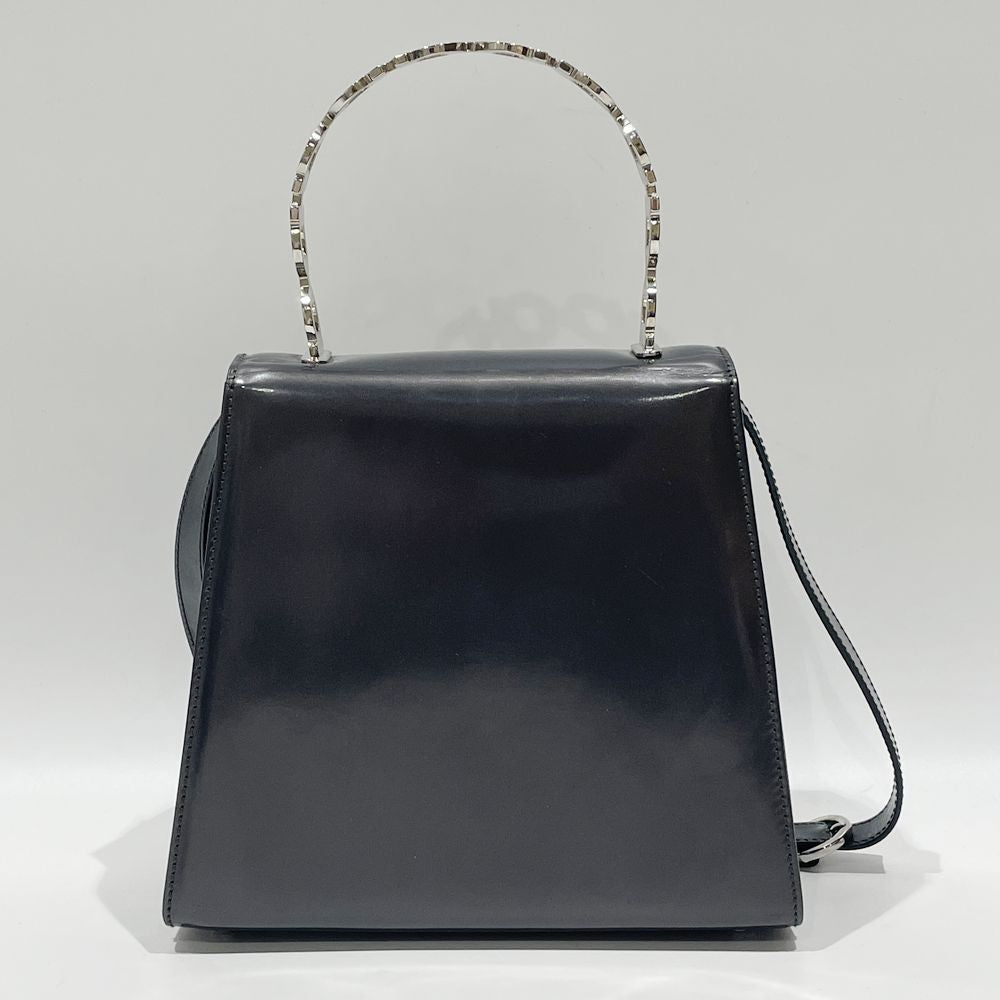 Salvatore Ferragamo Gancini Top Handle 2WAY Mini P21 6770 Handbag Leather Women's [Used B] 20240203