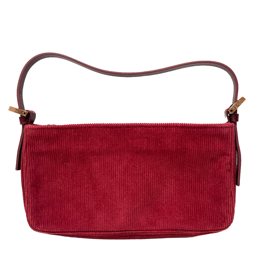 FENDI Mini Semi-Shoulder Shoulder Bag 8BR041 Shoulder Bag Corduroy Women's [Used B] 20240203