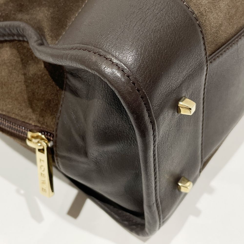 LOEWE Amazona 28 Anagram Handbag Suede/Leather Women's [Used AB] 20240211