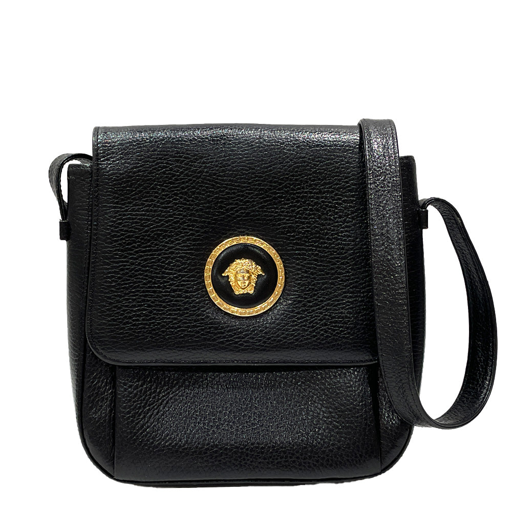 Gianni Versace Couture patent leather handbag | Patent leather handbags,  Black leather handbags, Handbag