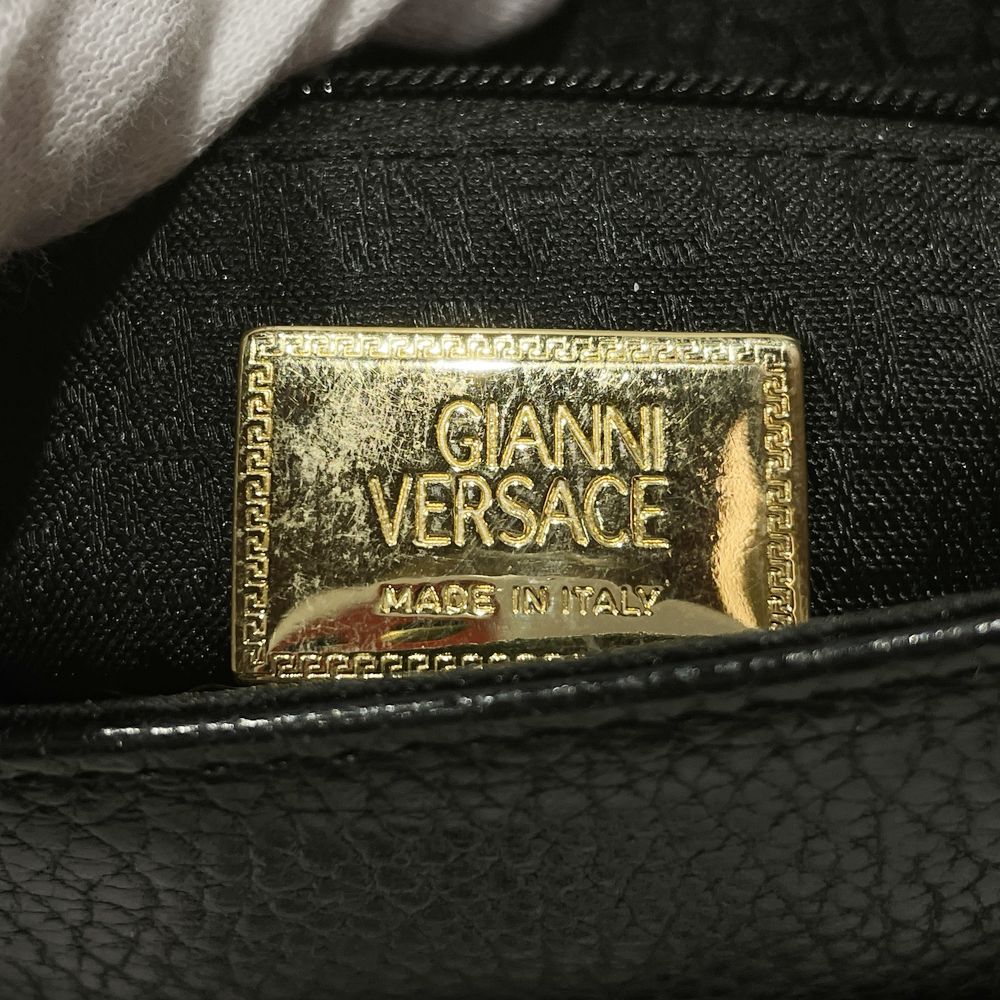 Gianni Versace Medusa Vintage Crossbody Shoulder Bag Leather Women's [Used B] 20240203