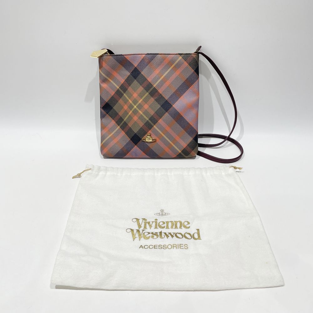 Vivienne Westwood Orb Check Crossbody Shoulder Bag Women's [Used B] 20240203