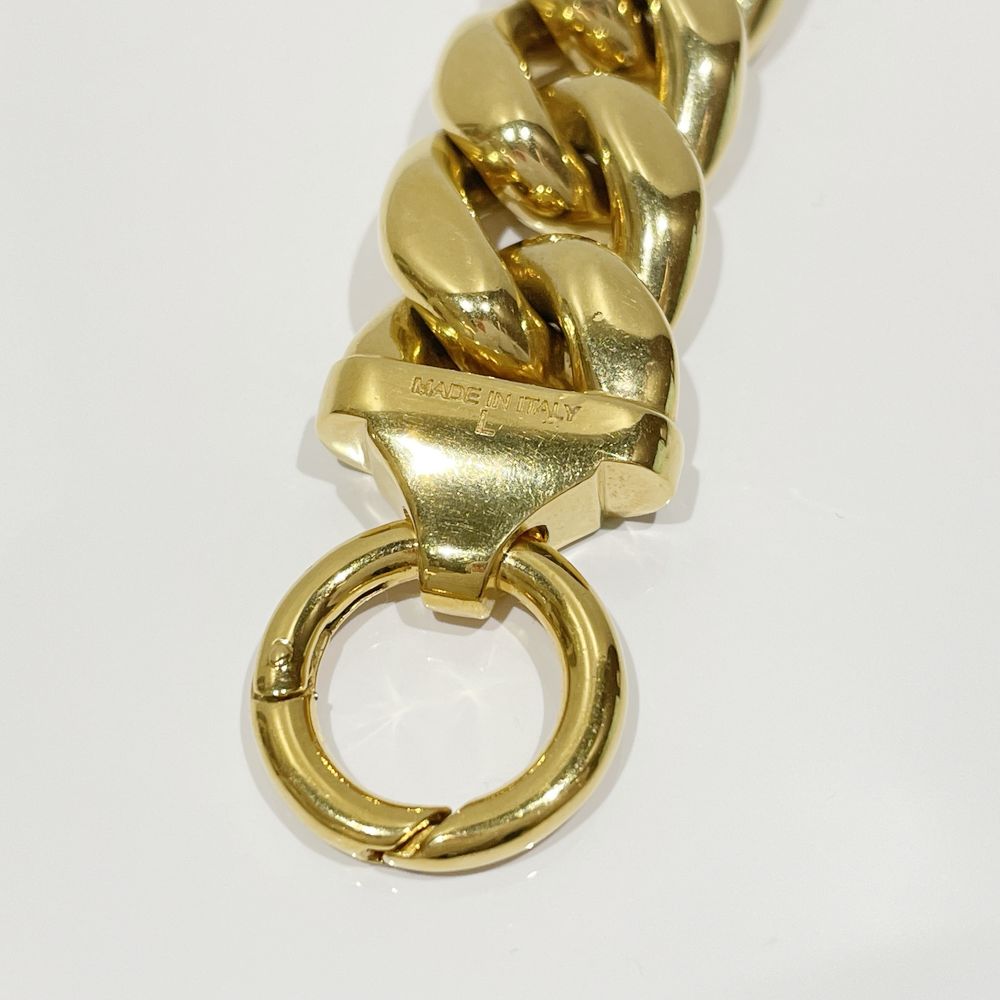 CELINE L size 20cm extra thick chain gold bracelet metal unisex [Used AB] 20240227