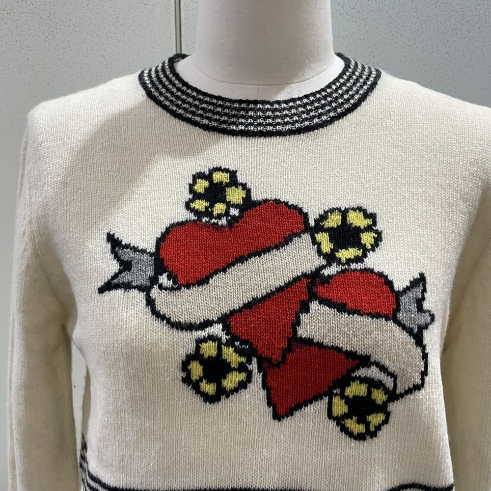 MARC JACOBS (Marc Jacobs) S size Corazon Heart Border Star Knit Wool [Used AB] 20240214