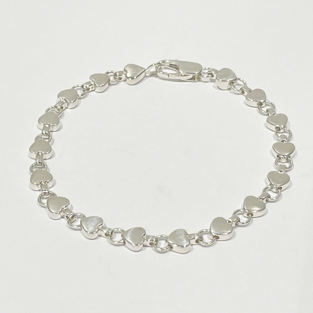 TIFFANY&amp;Co. Puff Heart Link Bracelet Silver 925 Women's [Used AB] 20231215