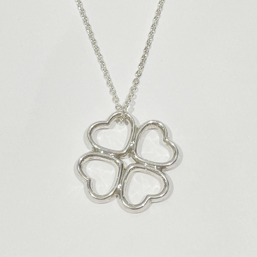 TIFFANY&amp;Co. Heart Clover Necklace Silver 925 Women's [Used AB] 20231114