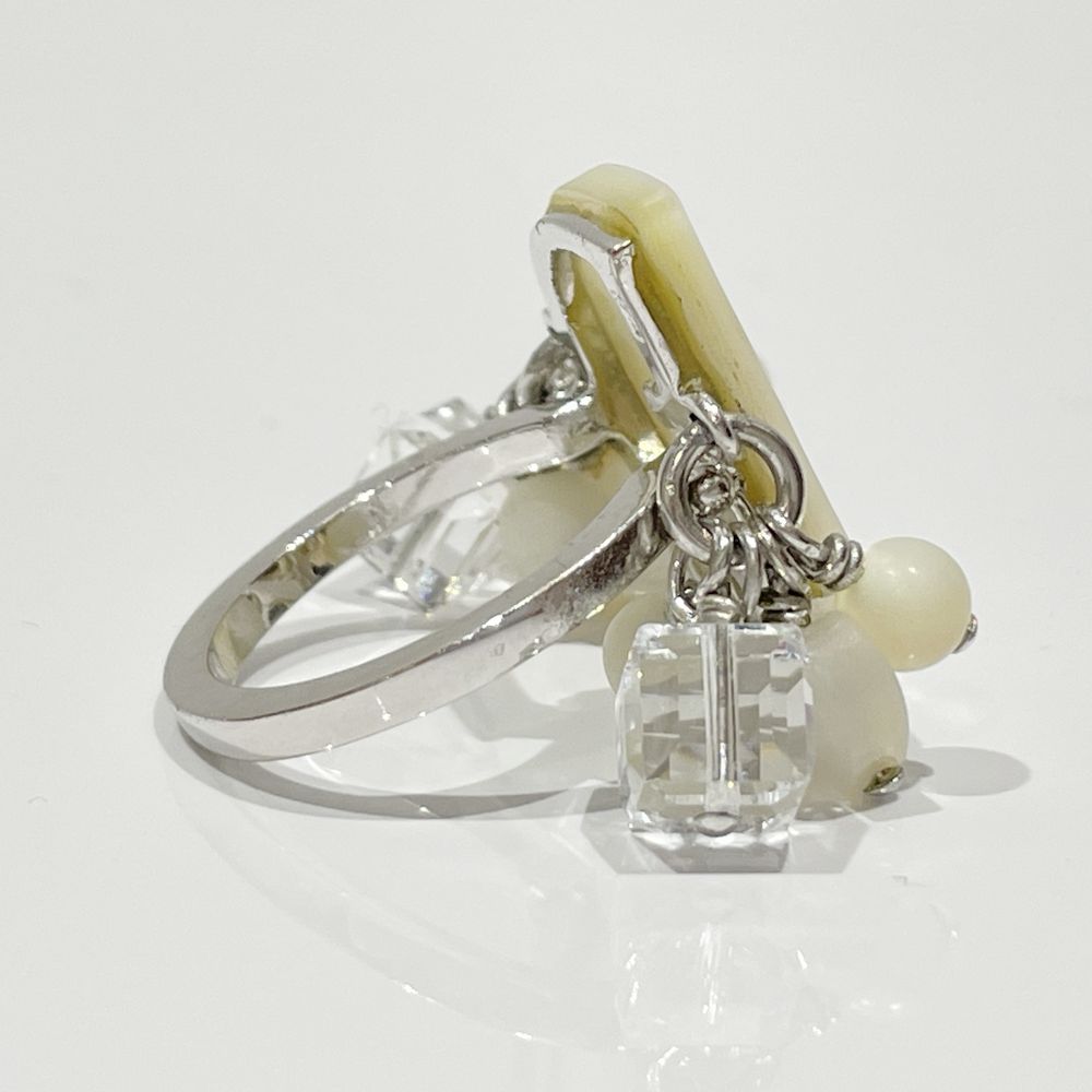 Christian Dior(クリスチャンディオール) ロゴ ハート カラーストーン ヴィンテージ 11.5号 リング・指輪 メタル/シェル レディース【中古B】20240223