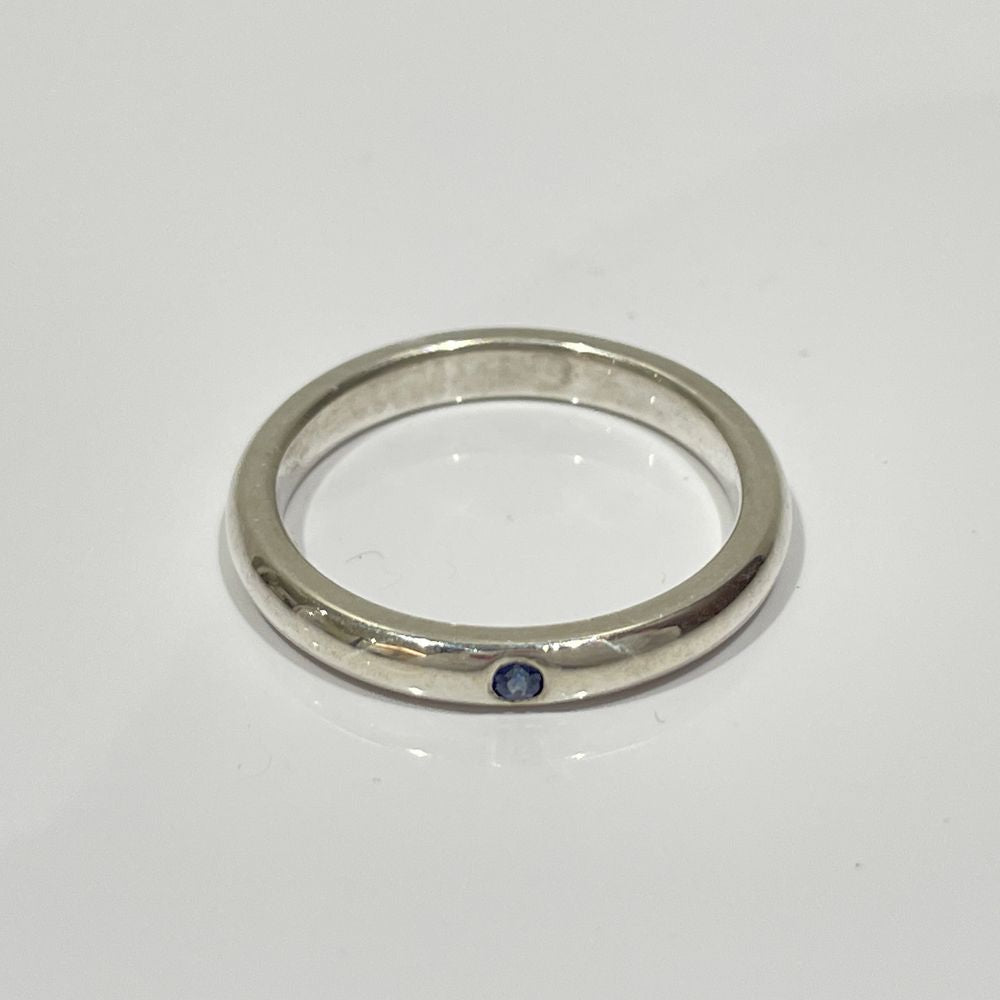 TIFFANY&amp;Co. Stacking Band Sapphire No. 9 Ring Silver 925 Women's [Used AB] 20240209