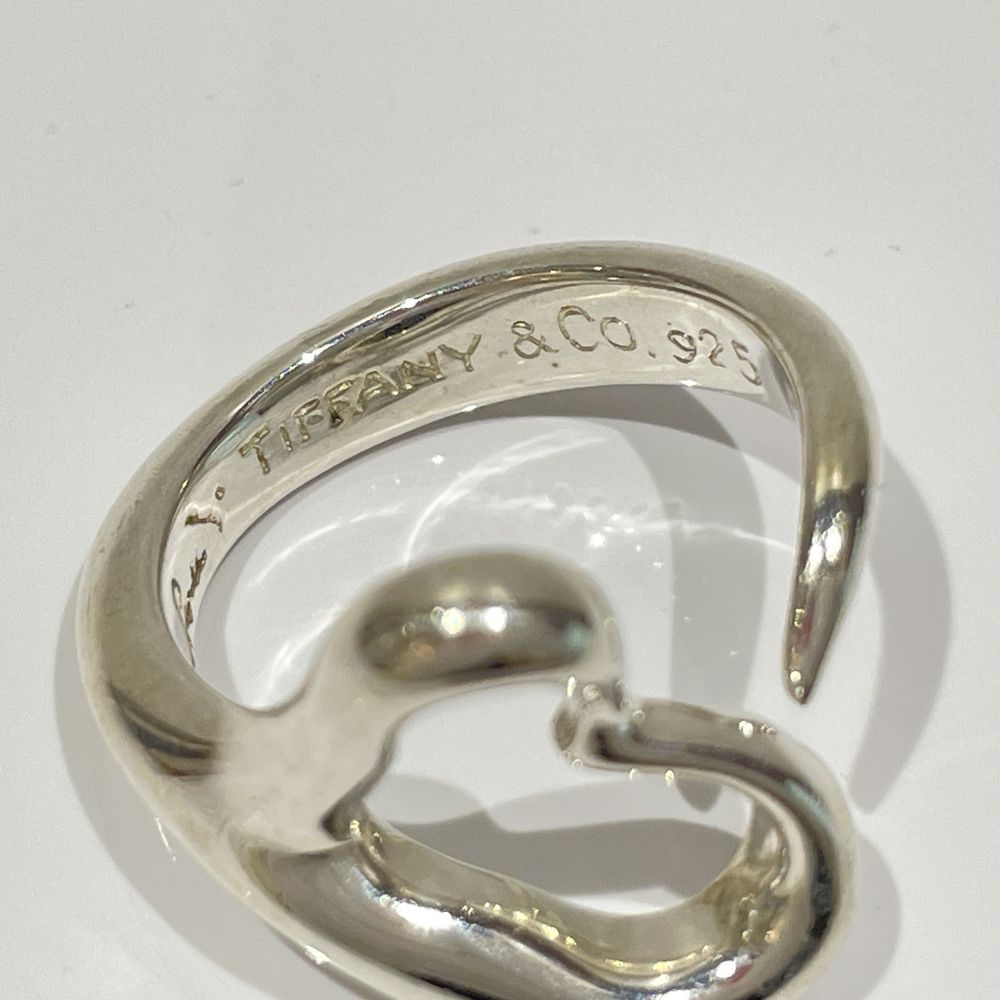 TIFFANY&amp;Co. Elsa Peretti Open Heart No. 9 Ring Silver 925 Women's [Used AB] 20240209