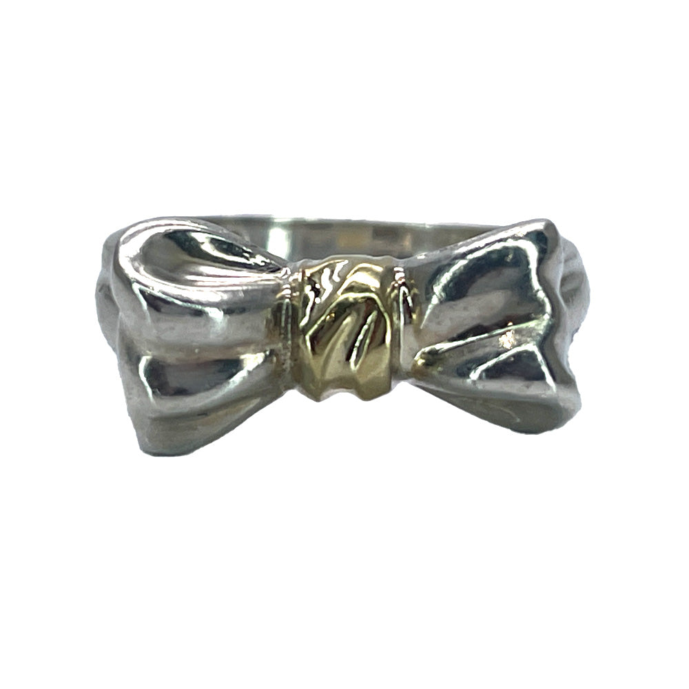 TIFFANY&amp;Co. Ribbon Combi No. 12 Ring Silver 925/K18 Yellow Gold Women's [Used AB] 20231215