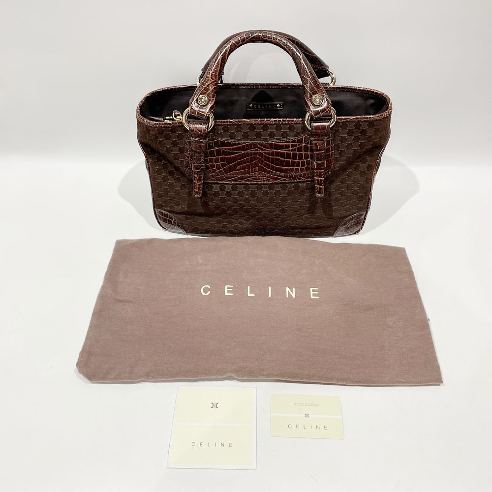 中古AB/使用感小】CELINE セリーヌ ブギートート マカダム 型押し ...