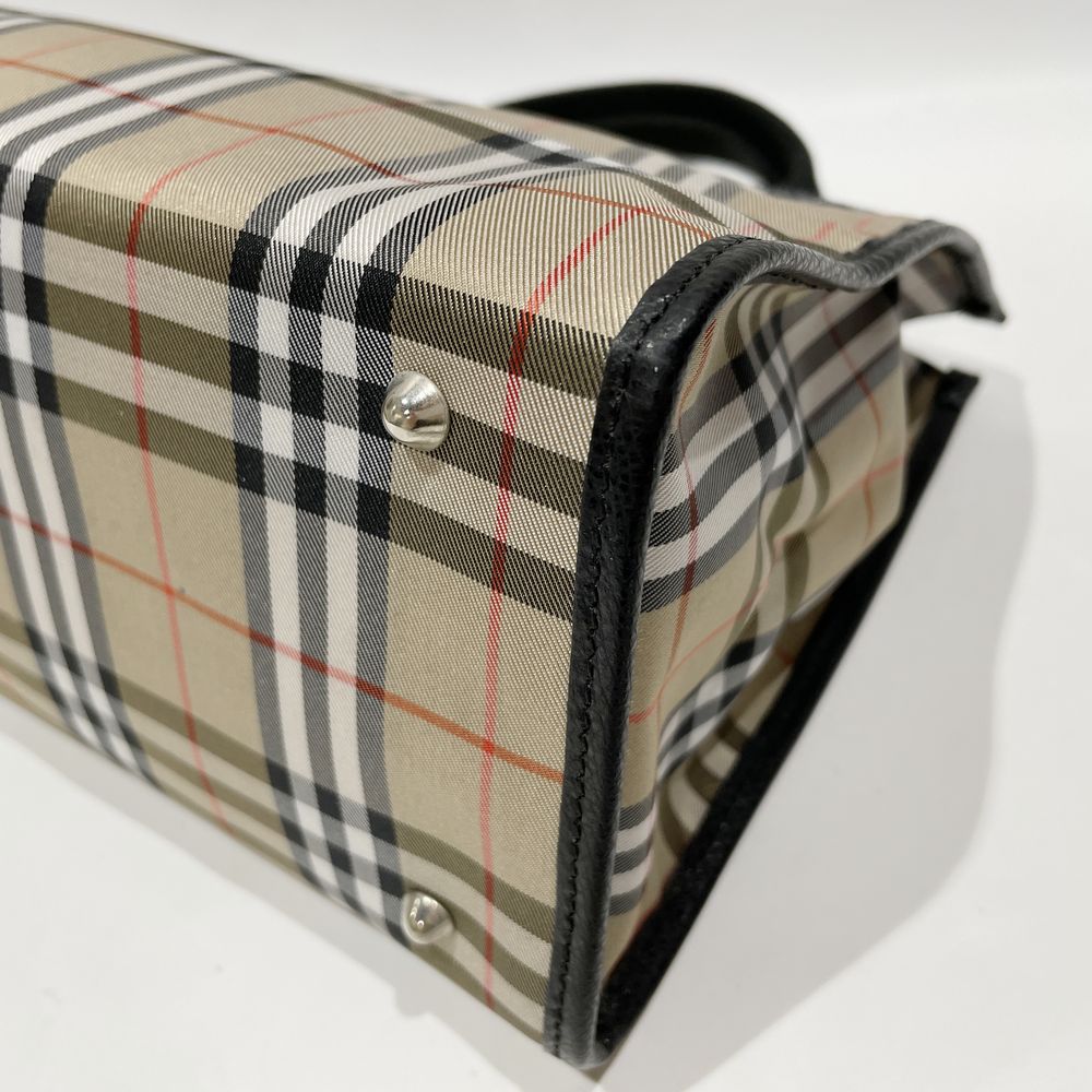 BURBERRY(バーバリー) ロンドン ノバチェック ミニ ハンドバッグ キャンバス/レザー レディース【中古B】20240224