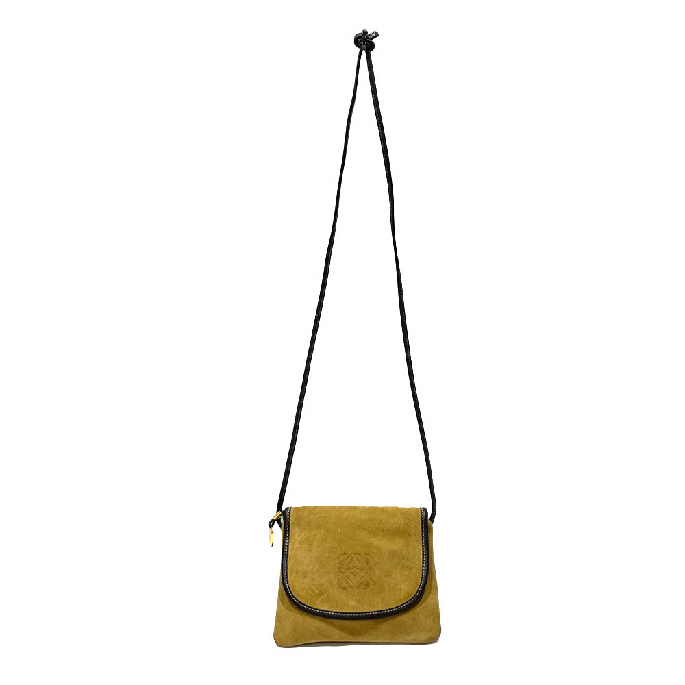 LOEWE Anagram Vintage Mini Crossbody Shoulder Bag Suede/Leather Women's [Used B] 20240211