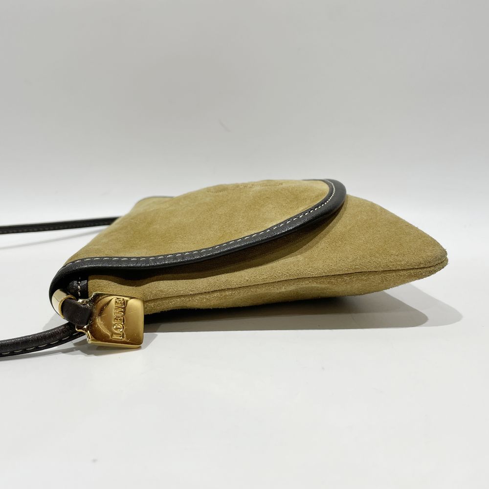 LOEWE Anagram Vintage Mini Crossbody Shoulder Bag Suede/Leather Women's [Used B] 20240211