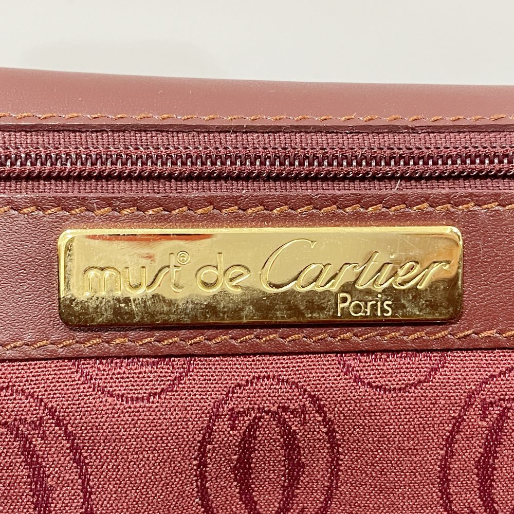 CARTIER Must Line Clutch Bag Leather Women's [Used AB] 20240210
