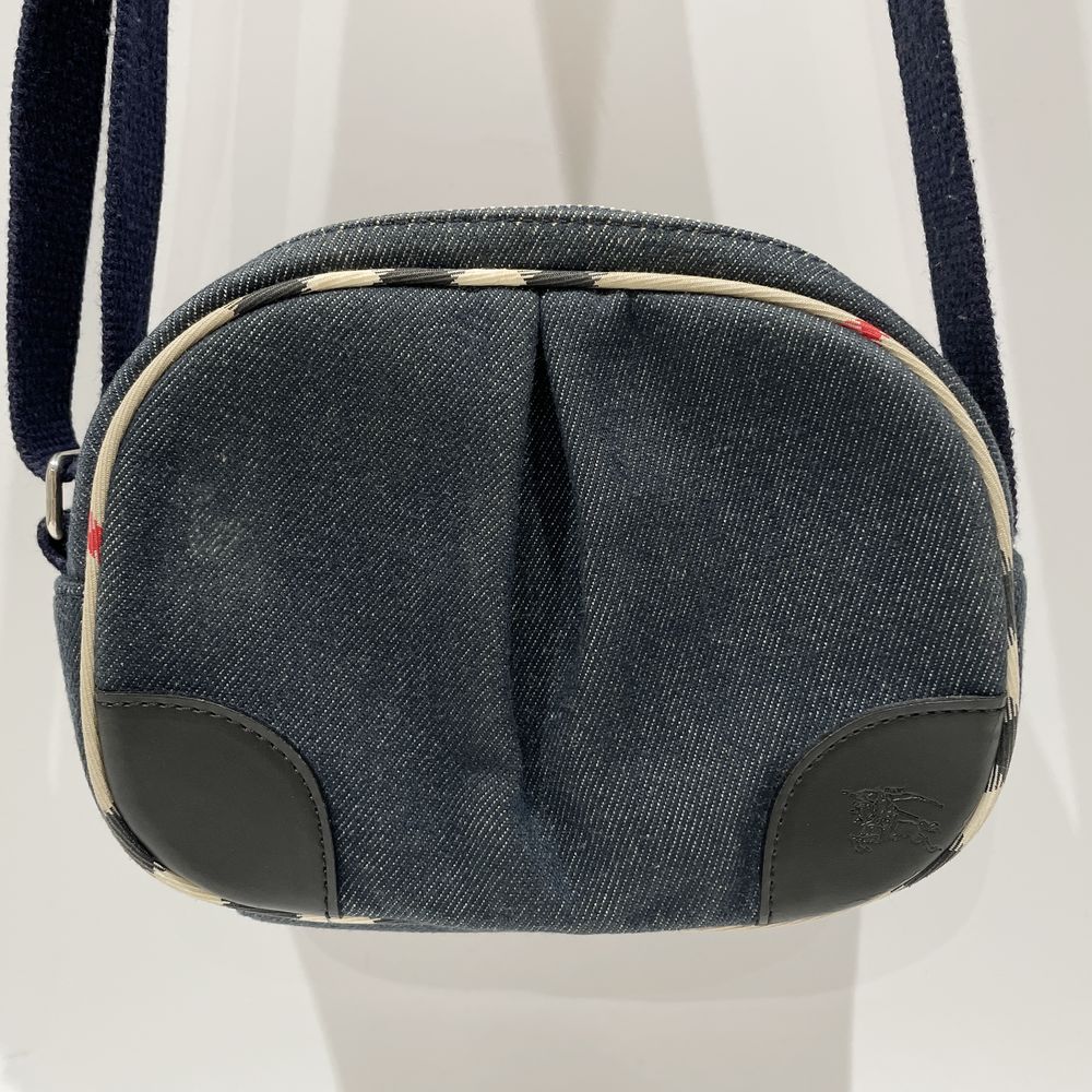 BURBERRY London Check Crossbody Mini Vintage Shoulder Bag Denim/Leather Women's [Used B] 20240224