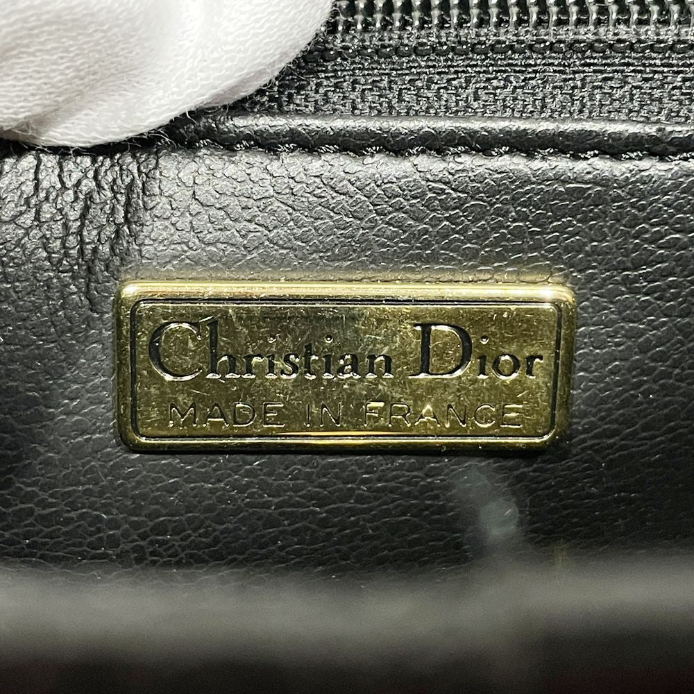 Christian Dior(クリスチャンディオール) CDロゴ プレート ヴィンテージ トップハンドル ハンドバッグ レザー レディース【中古AB】20240211