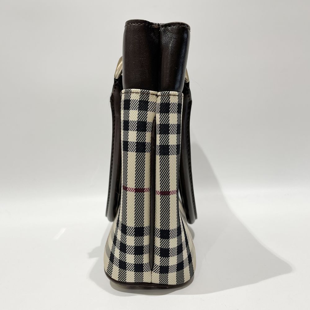 中古B/標準】BURBERRY バーバリー ロゴ プレート ノバチェック ミニ レディース ハンドバッグ20453745