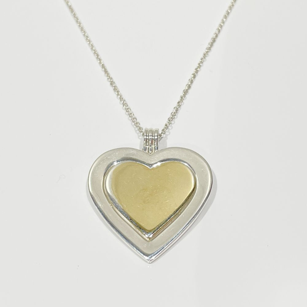 TIFFANY&amp;Co. [Rare] Full Heart Vintage Necklace Silver 925/K18 Yellow Gold Women's [Used B] 20240220