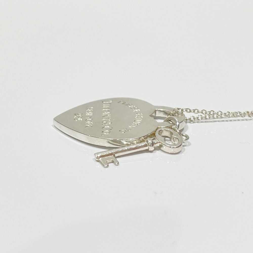TIFFANY&amp;Co. Return to Tiffany Heart Tag &amp; Key Necklace 925 Silver Women's [Used B] 20240220