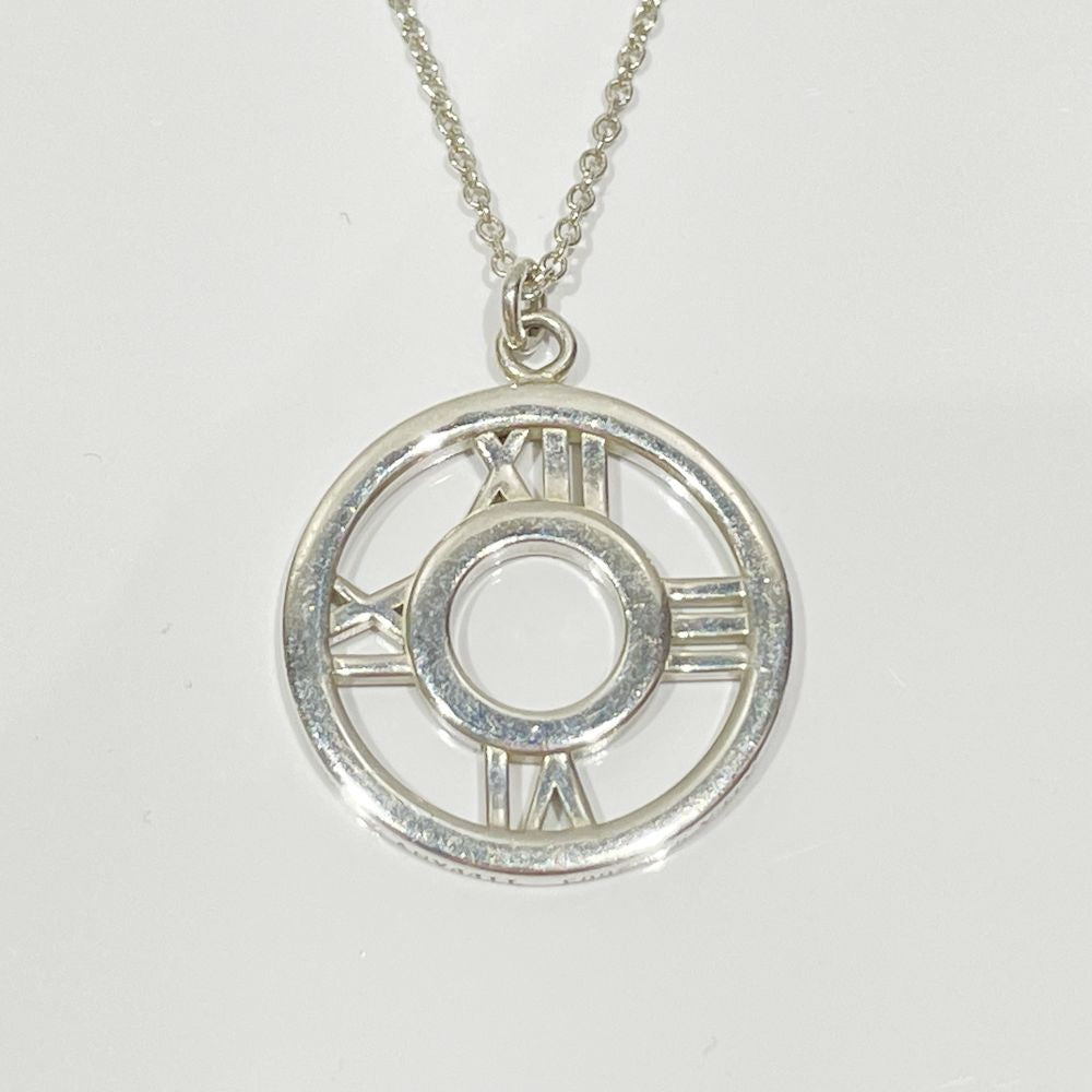 TIFFANY&amp;Co. Atlas Open Medallion Necklace Silver 925 Women's [Used B] 20240220