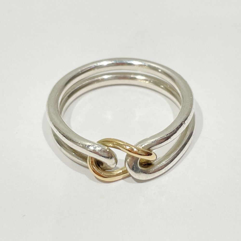 Georg Jensen Combi Chain A240 No. 14 Ring Silver 925/K18 Yellow Gold Unisex [Used B] 20240306