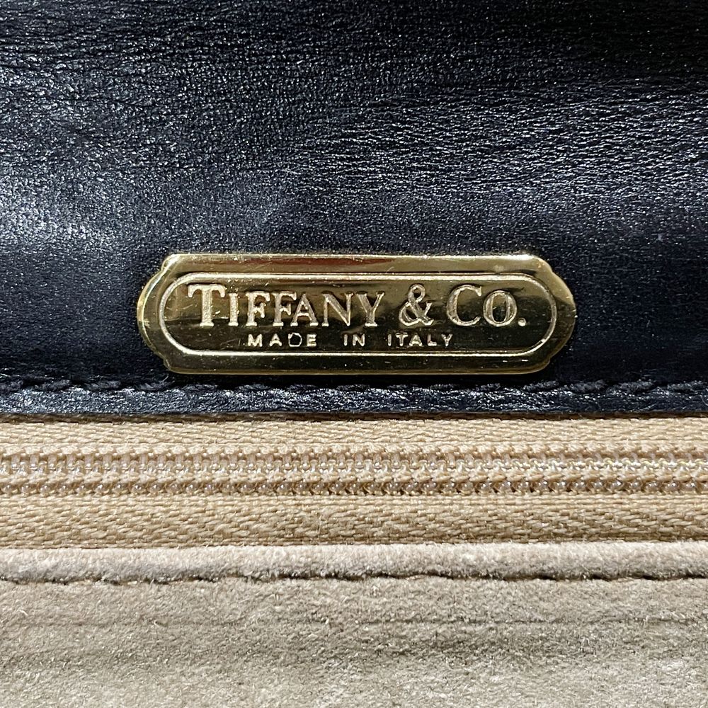TIFFANY&Co.(ティファニー) ロゴ ヴィンテージ 2WAY チェーン ハンドバッグ レザー レディース【中古B】20240217