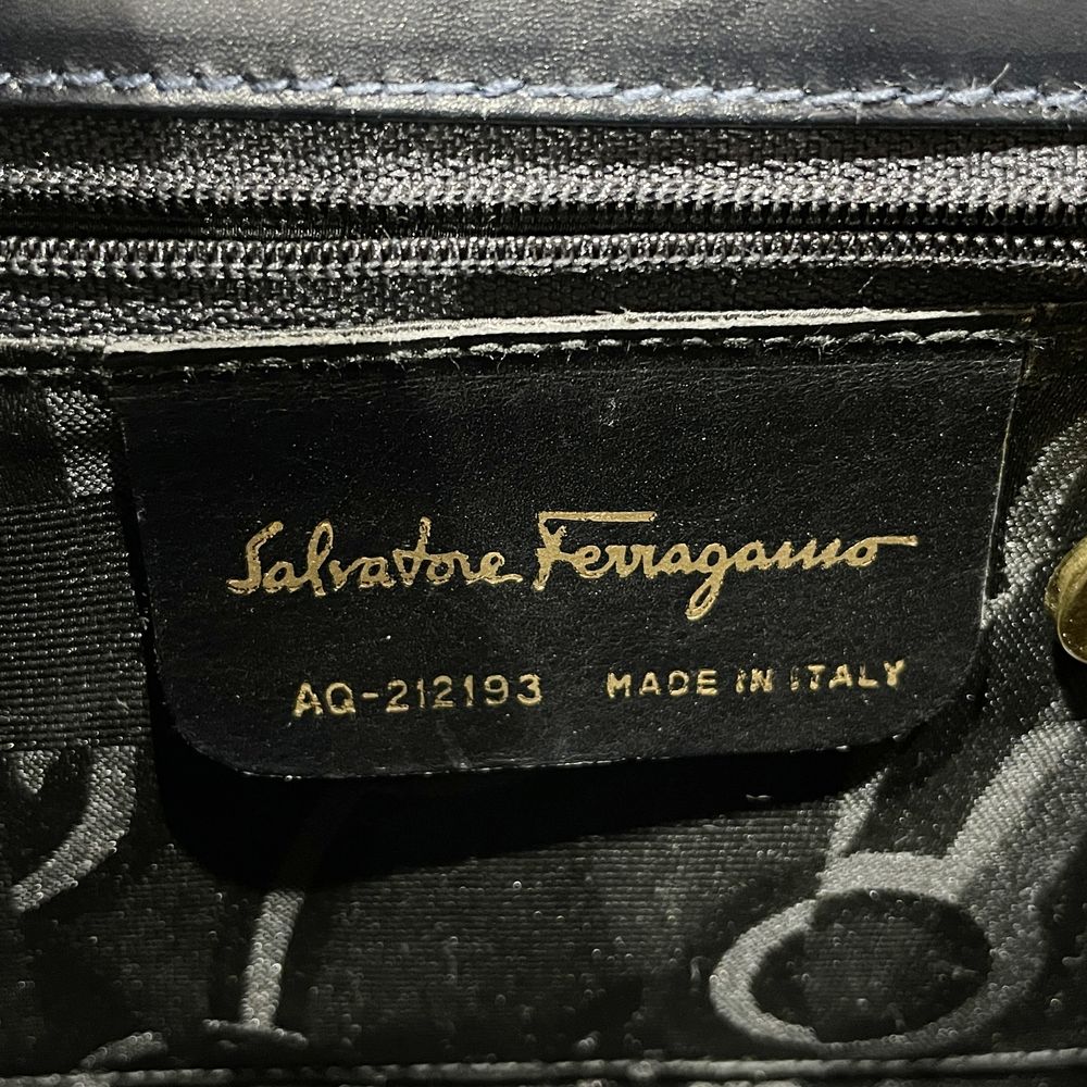 Salvatore Ferragamo Gancini Vintage 2WAY Top Handle AQ-212193 Handbag Leather Women's [Used B] 20240217
