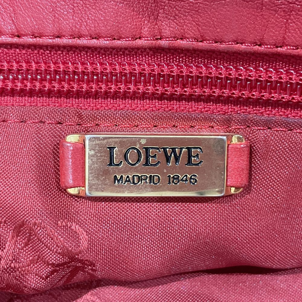 LOEWE Anagram Nappa Drawstring Crossbody Vintage Shoulder Bag Leather Women's [Used B] 20240217