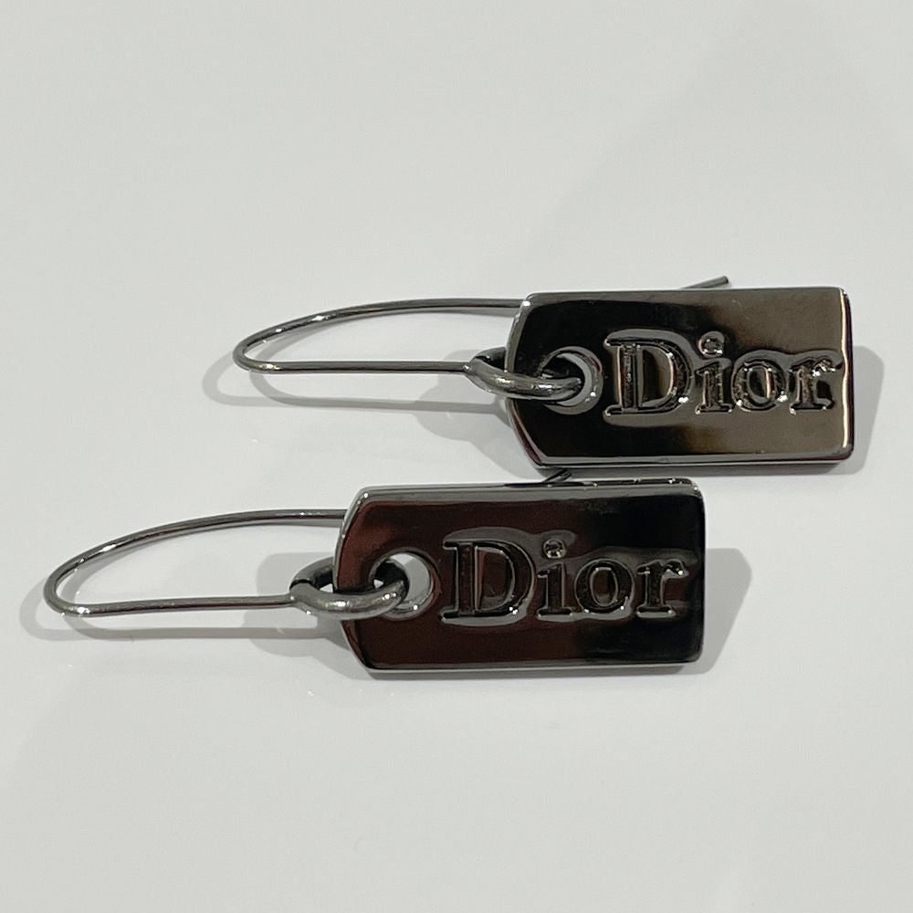 Christian Dior(クリスチャンディオール) ロゴ プレート フック ヴィンテージ ピアス メタル レディース【中古AB】20240301