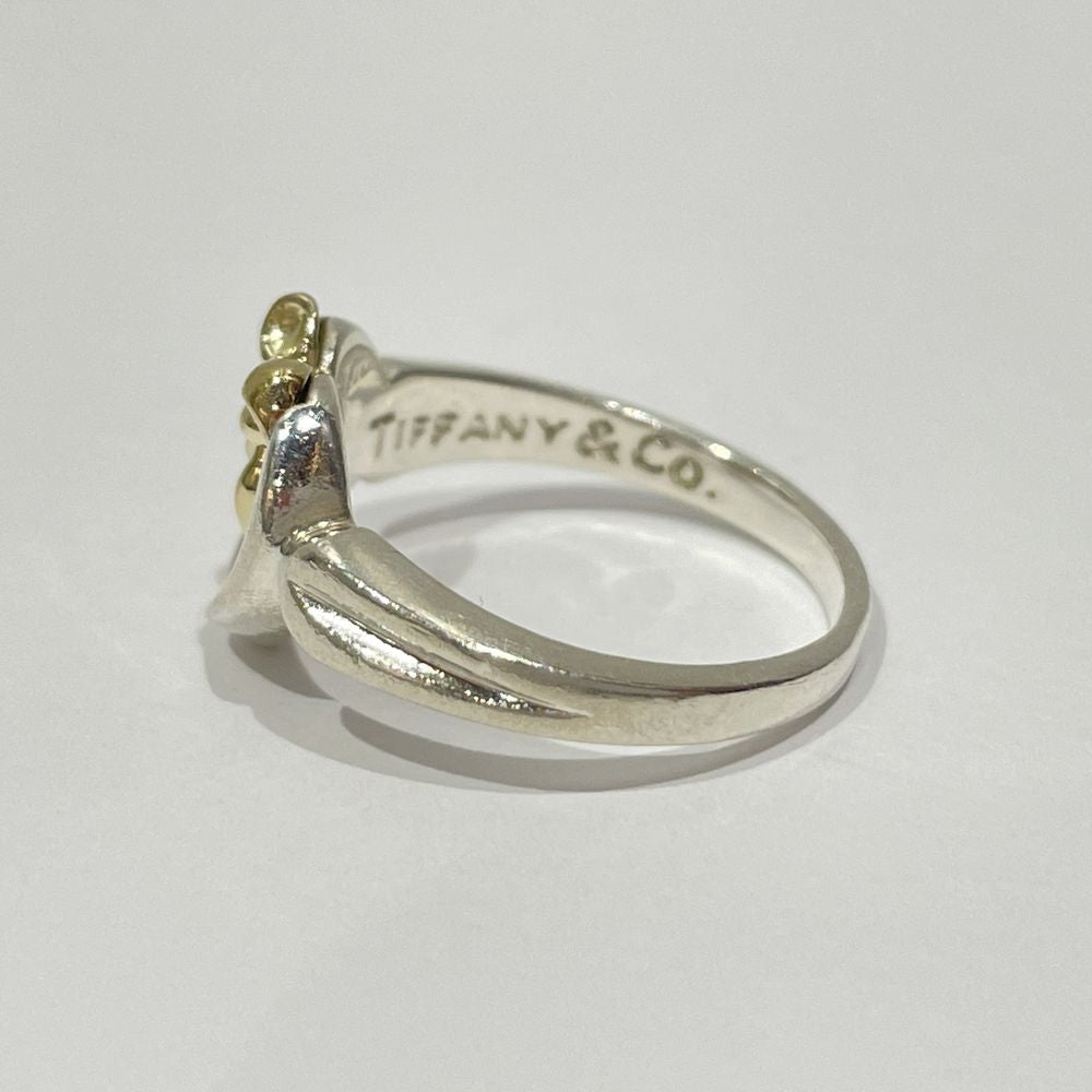 TIFFANY&amp;Co. Heart Ribbon No. 11 Ring Silver 925/K18 Yellow Gold Women's [Used B] 20240312